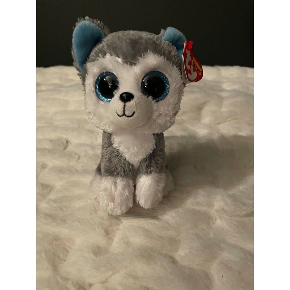 NEW Ty Beanie Boos “Slush” the Husky Puppy Dog 6” Plush